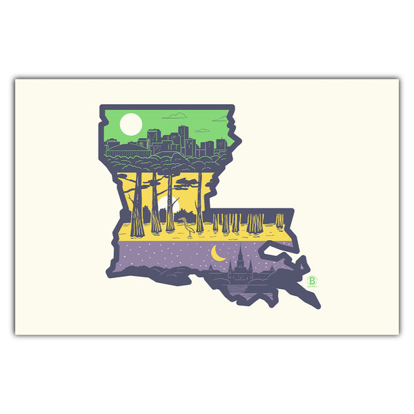 Layers of Louisiana Postcard Bozz Prints