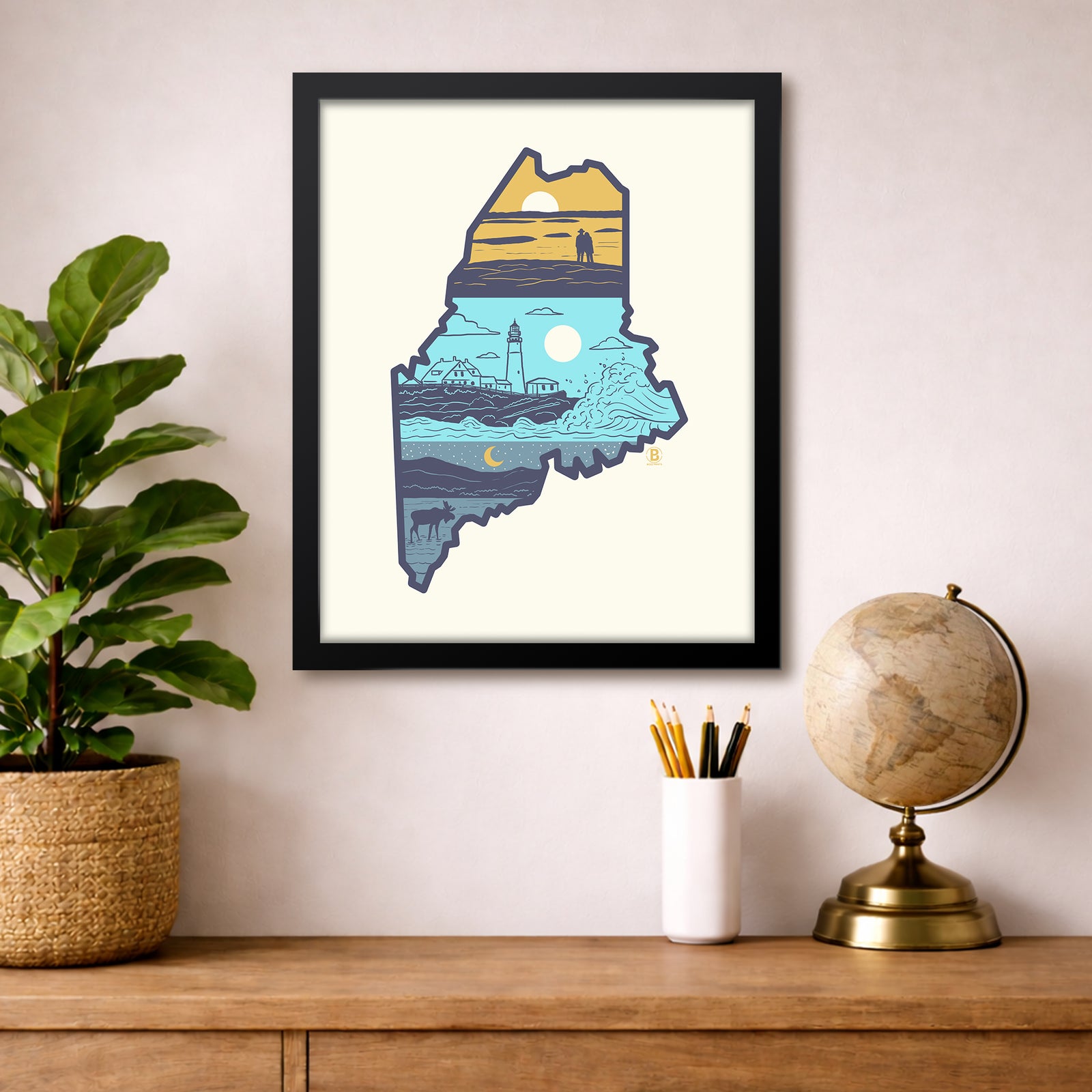 Layers of Maine Print