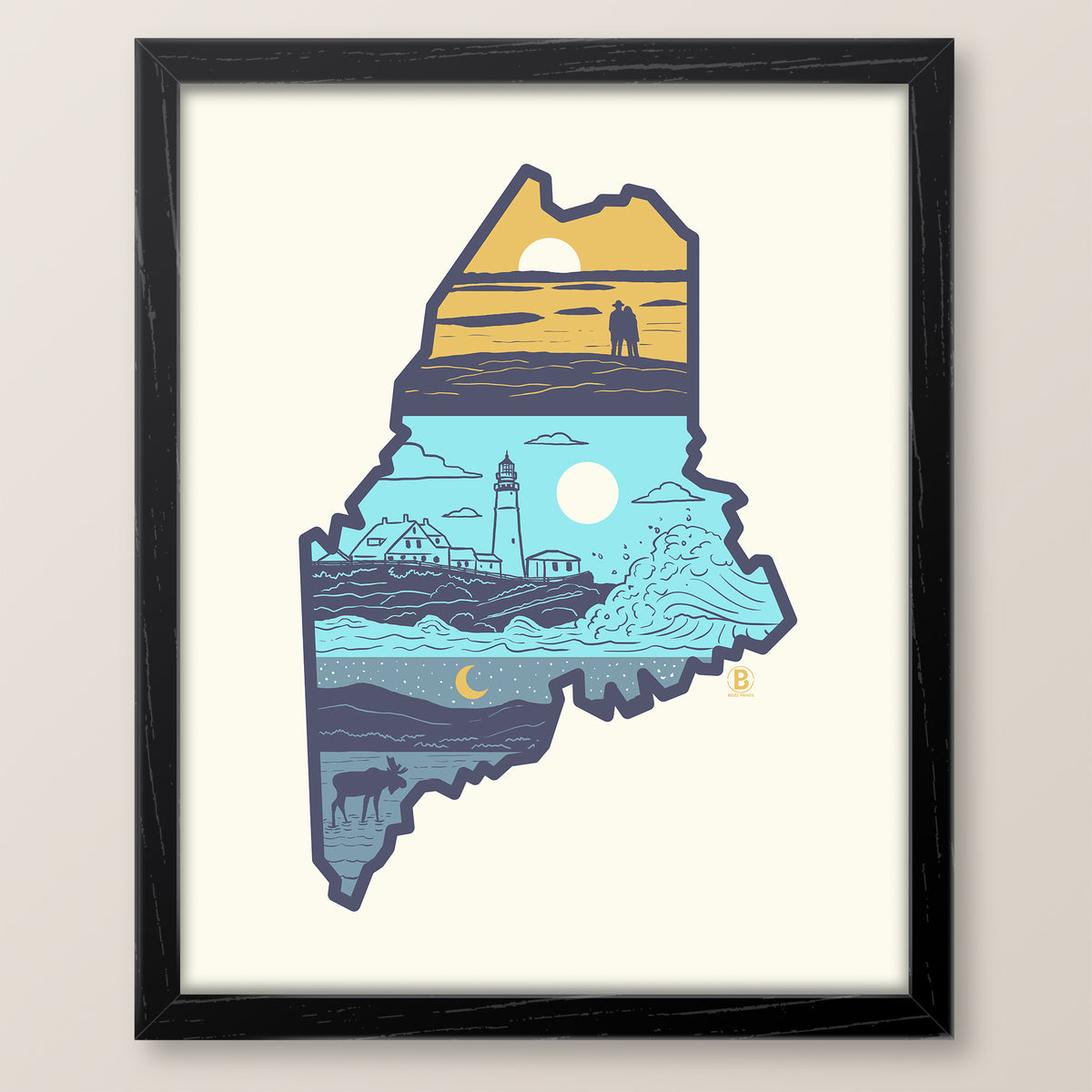 Layers of Maine Print