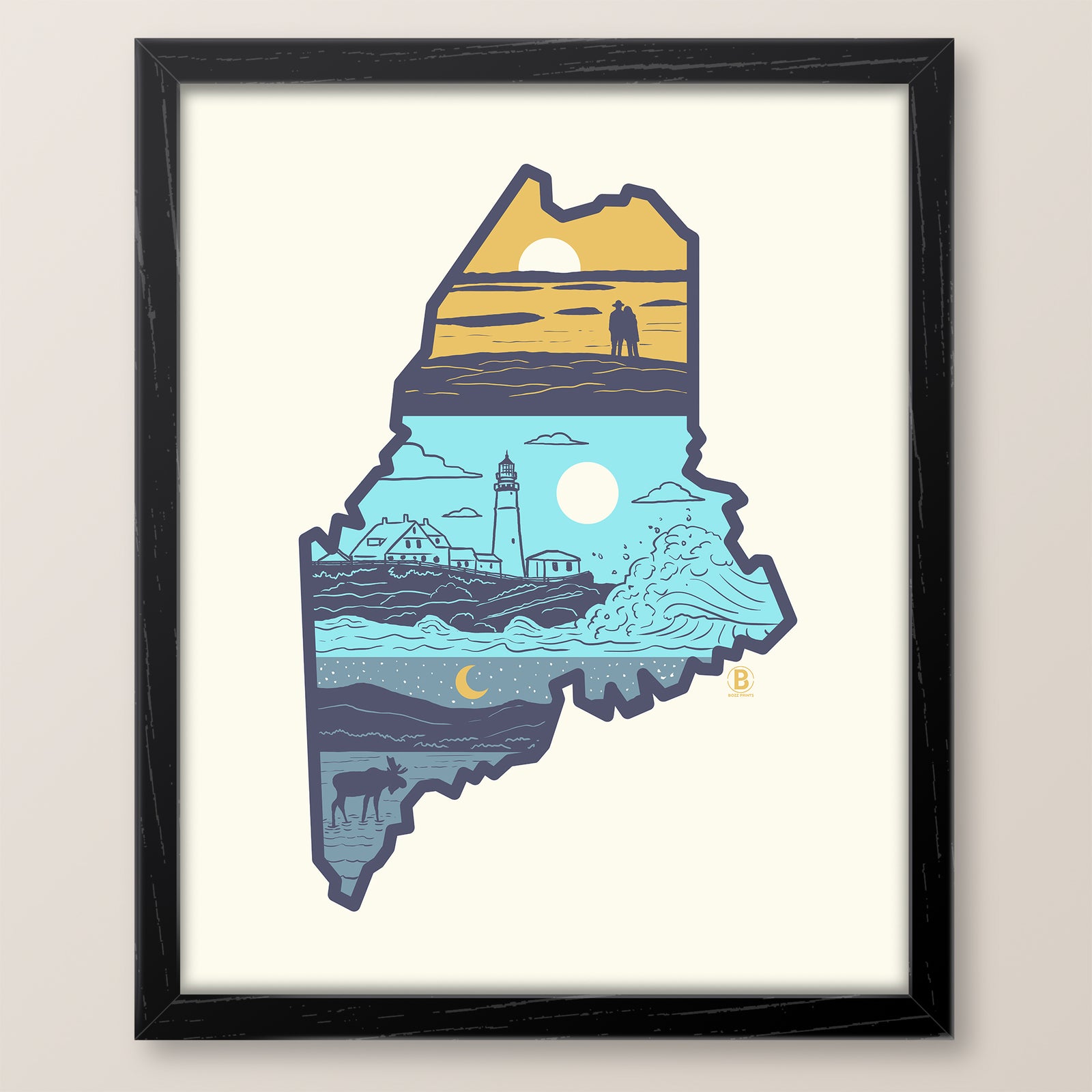 Layers of Maine Print
