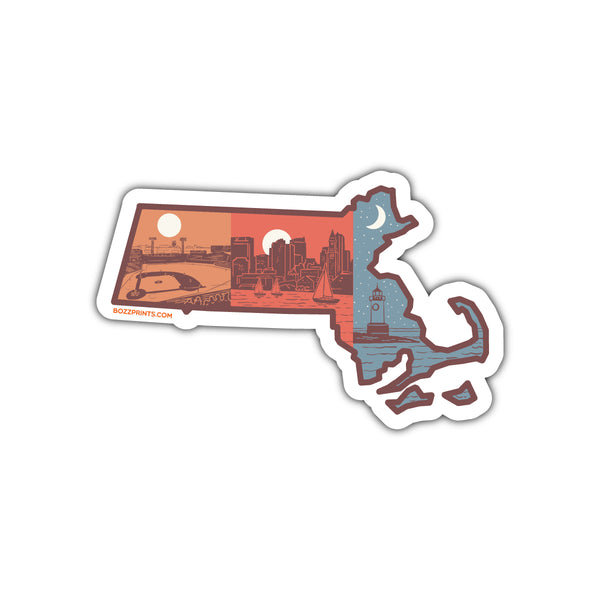 Layers of Massachusetts Sticker - Bozz Prints