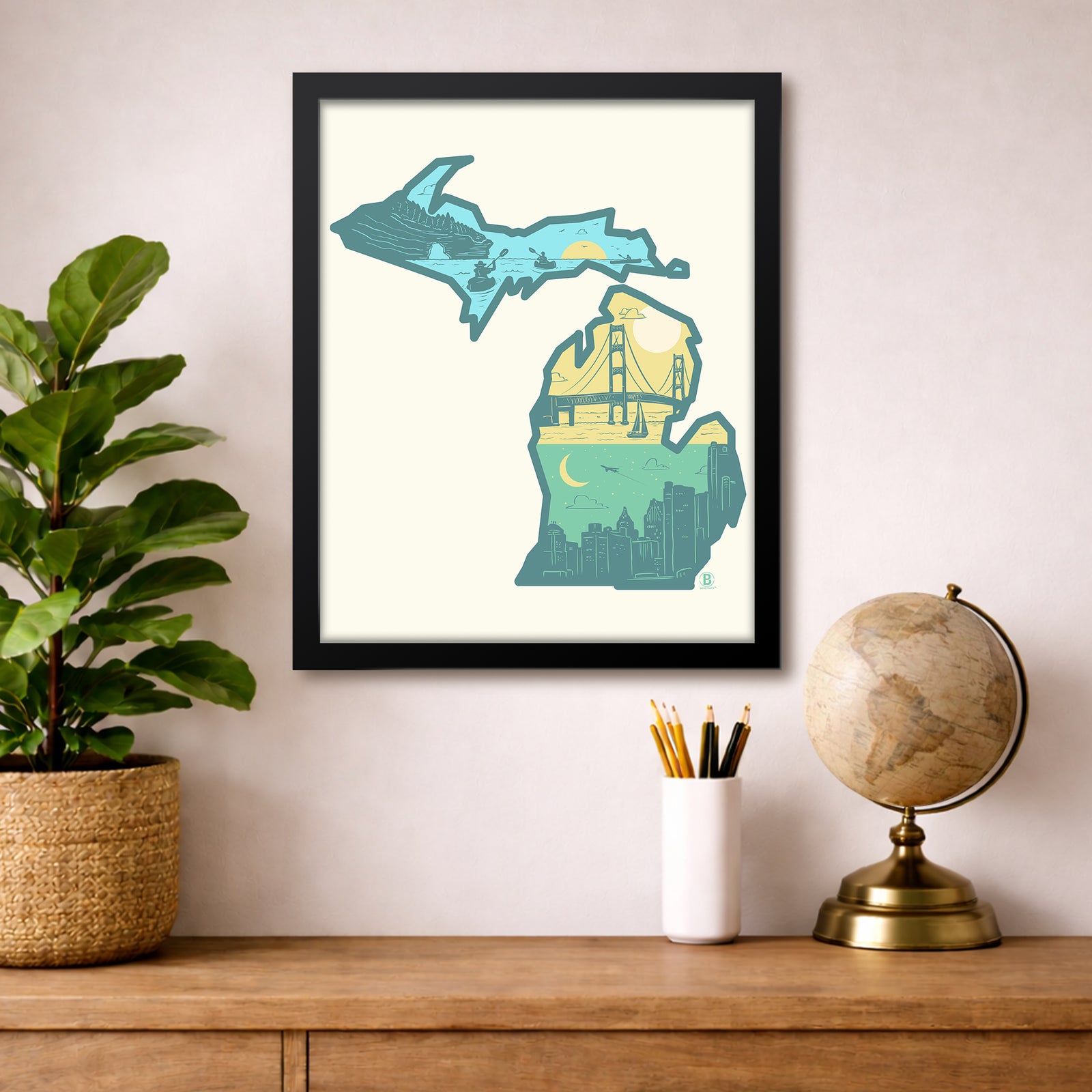Layers of Michigan Print