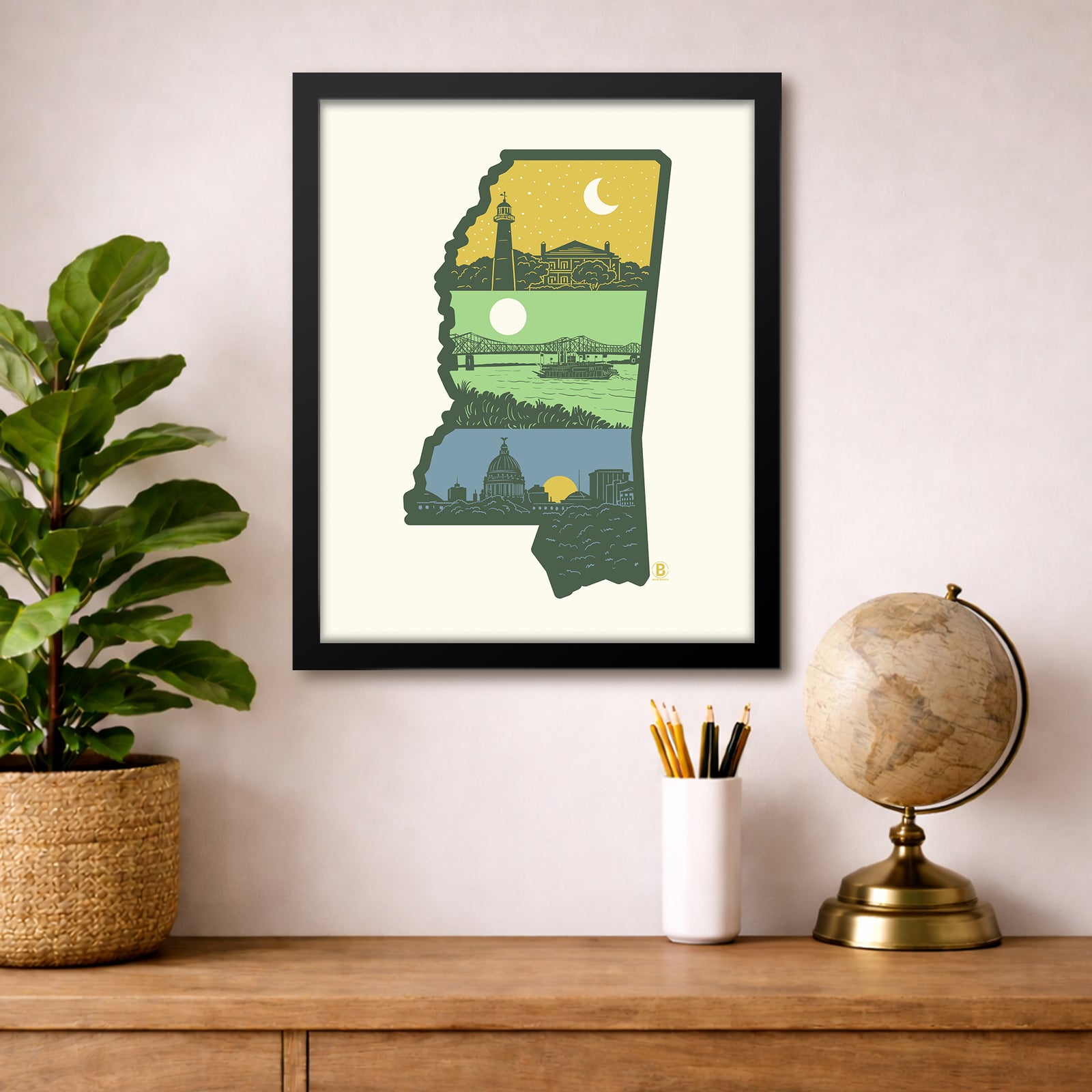 Layers of Mississippi Print
