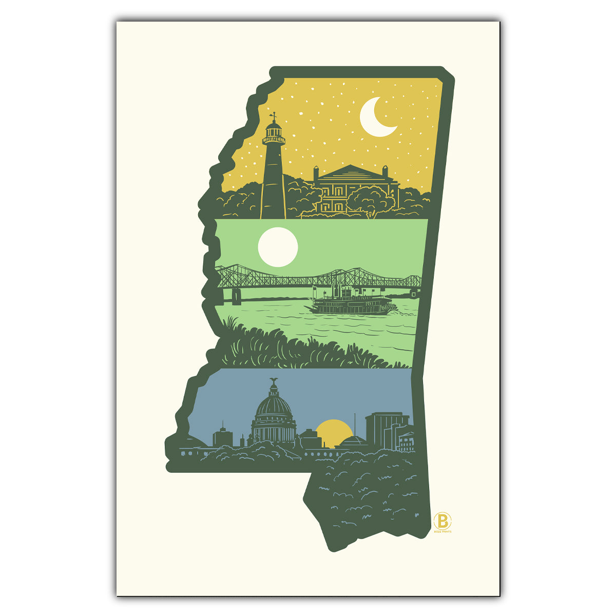 Layers of Mississippi Postcard