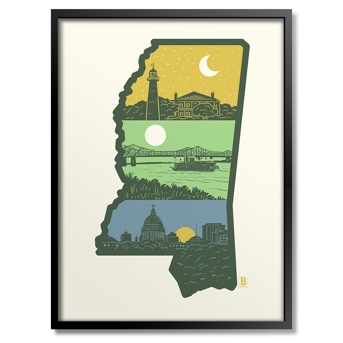 Layers of Mississippi Print