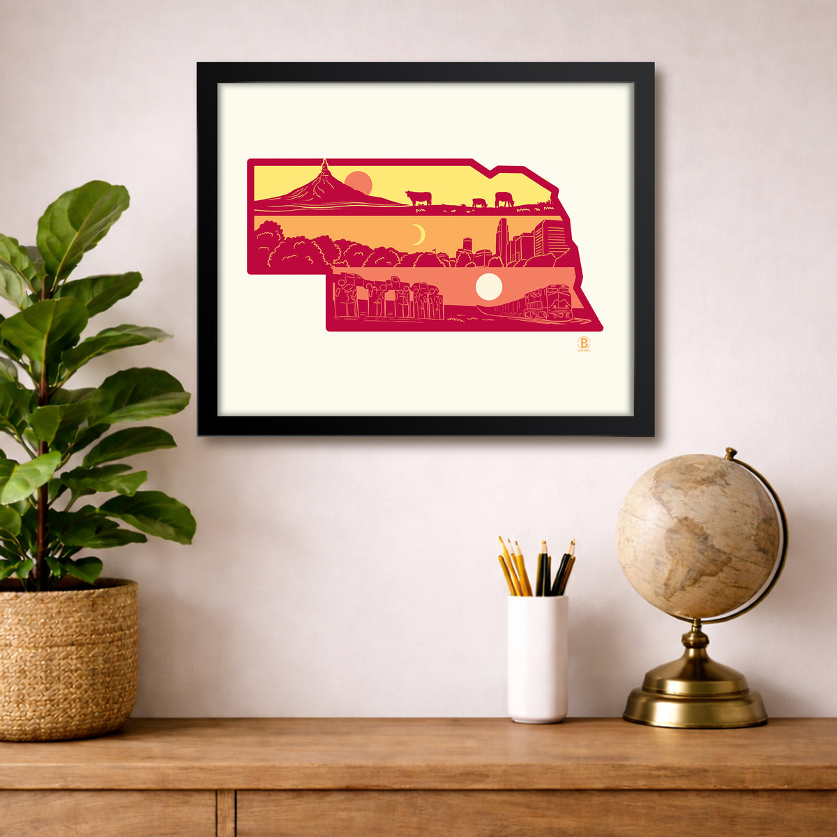 Layers of Nebraska Print