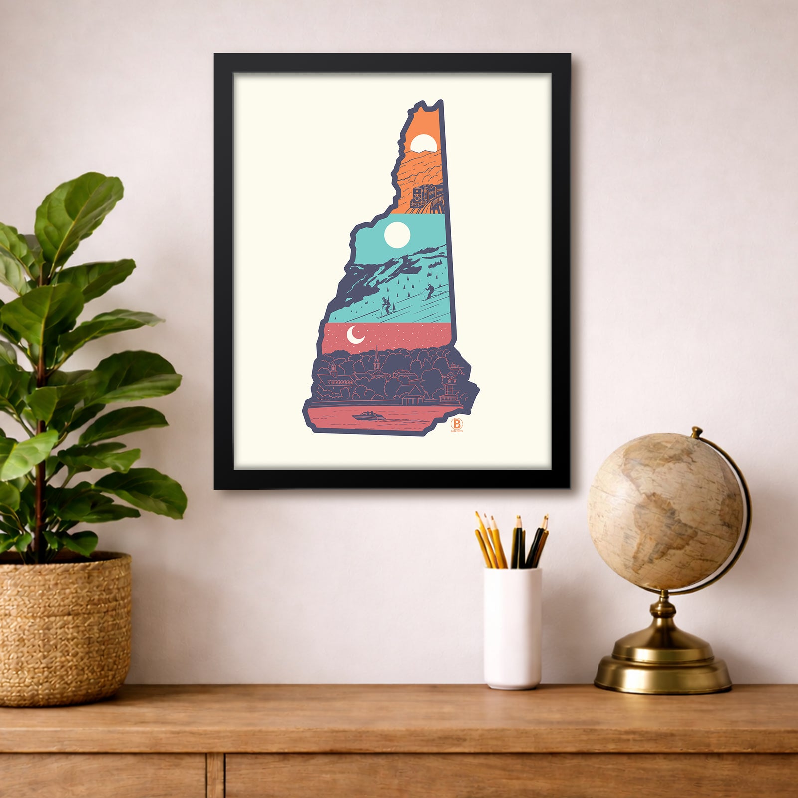 Layers of New Hampshire Print