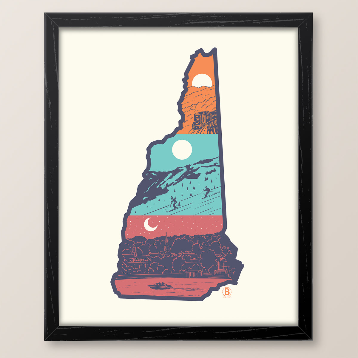 Layers of New Hampshire Print