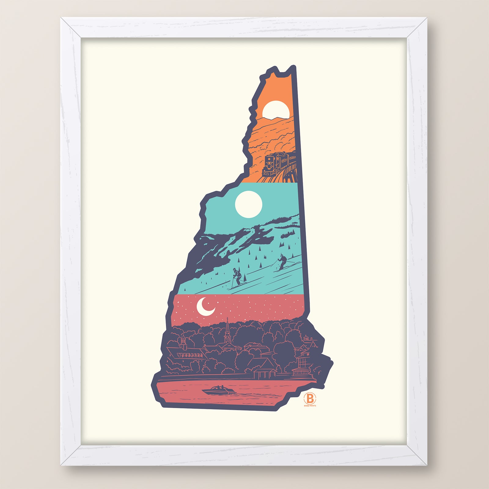 Layers of New Hampshire Print
