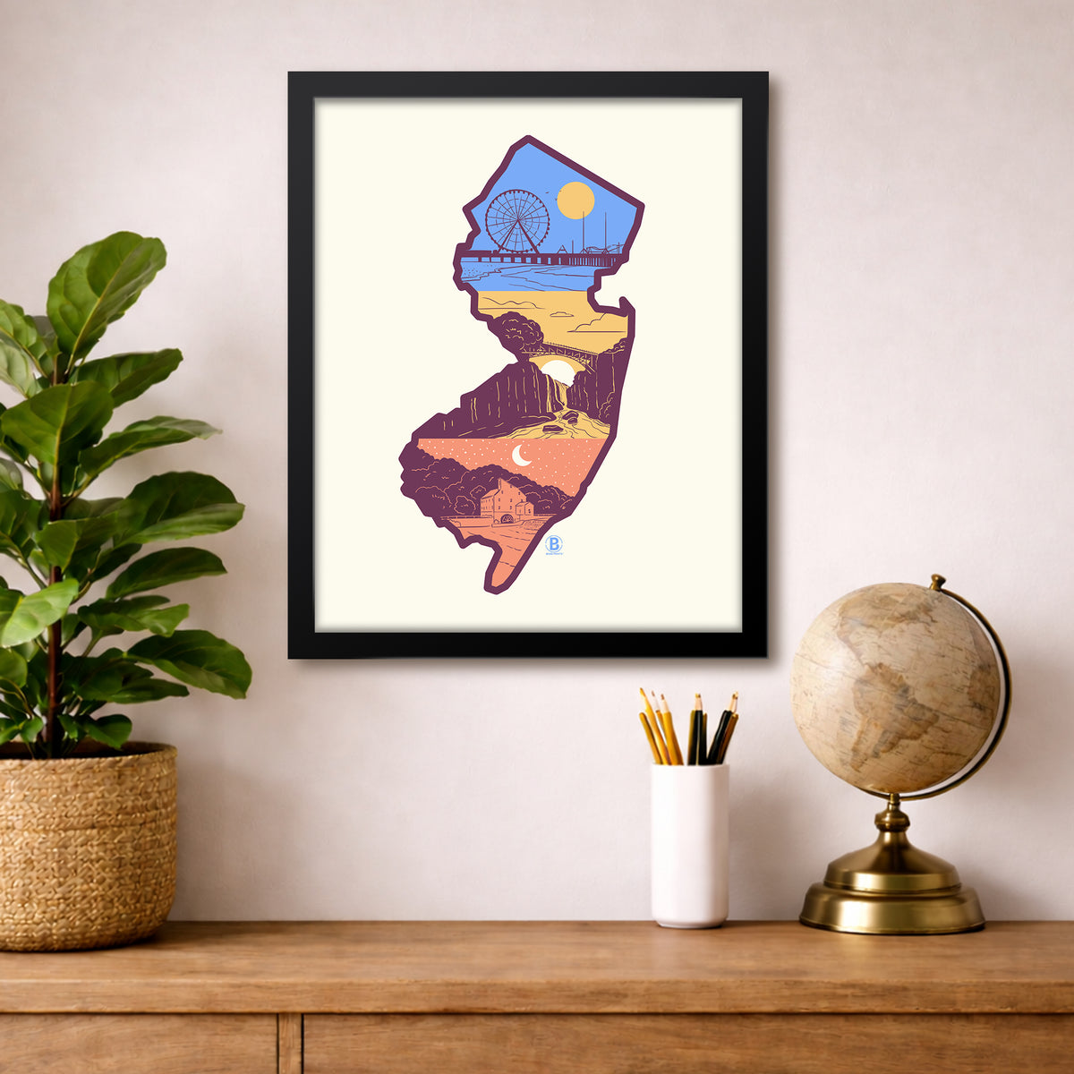 Layers of New Jersey Print