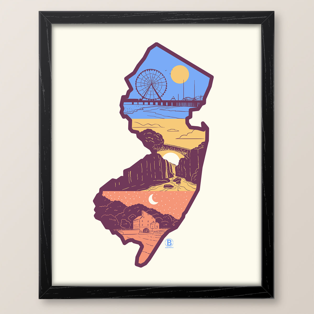 Layers of New Jersey Print