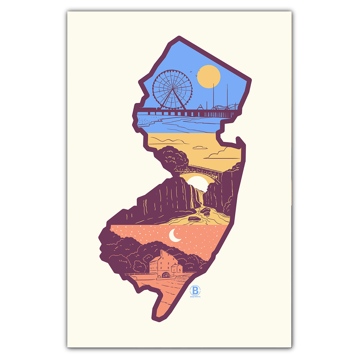 Layers of New Jersey Postcard