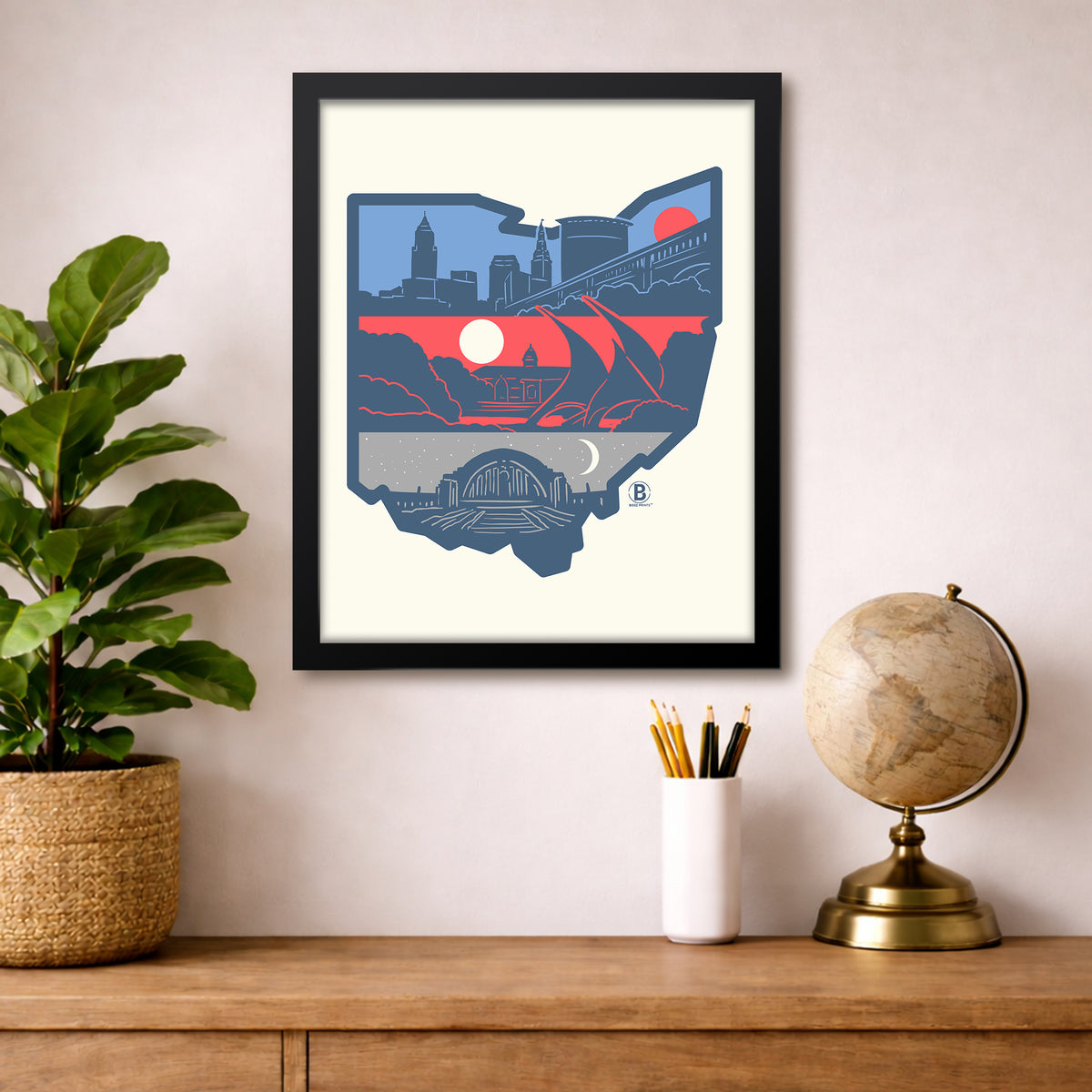 Layers of Ohio Print