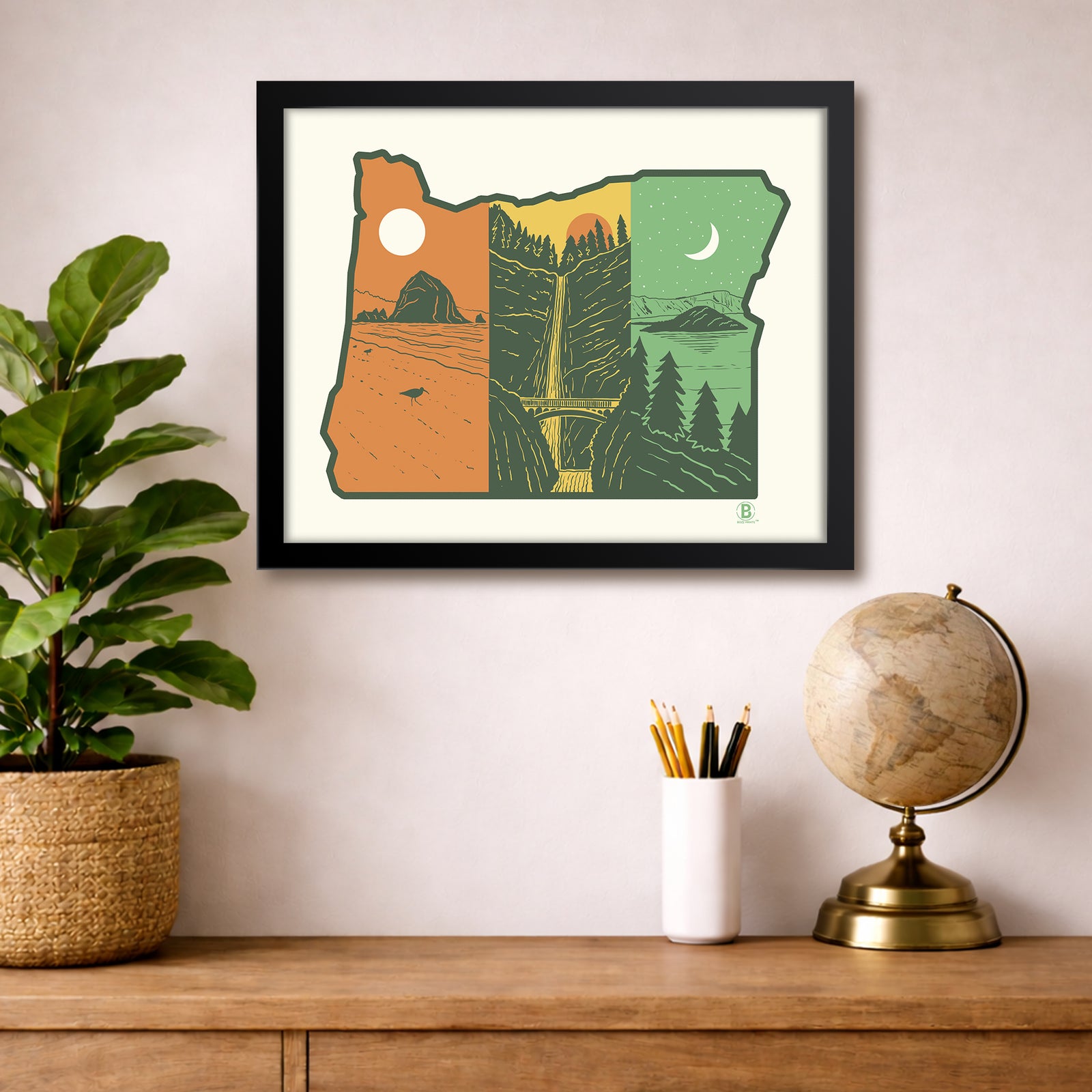 Layers of Oregon Print