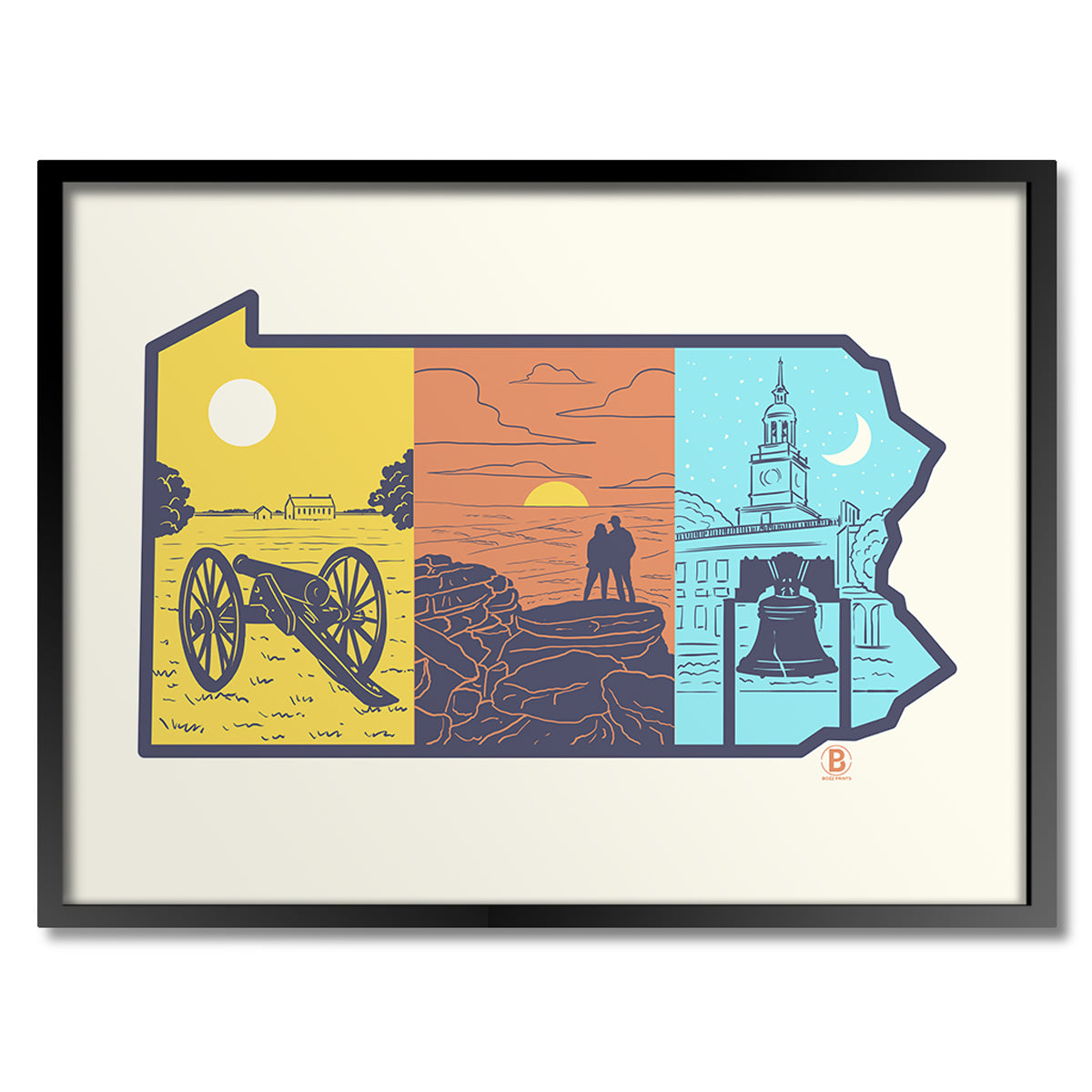 Layers of Pennsylvania Print