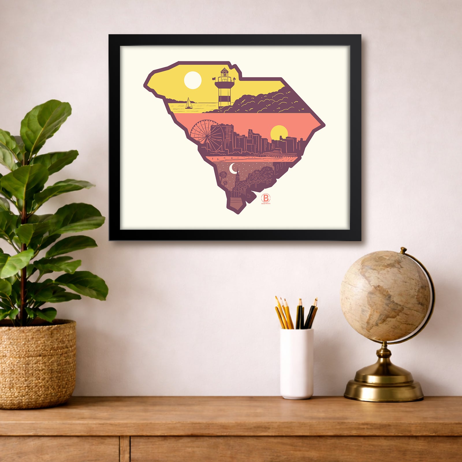 Layers of South Carolina Print
