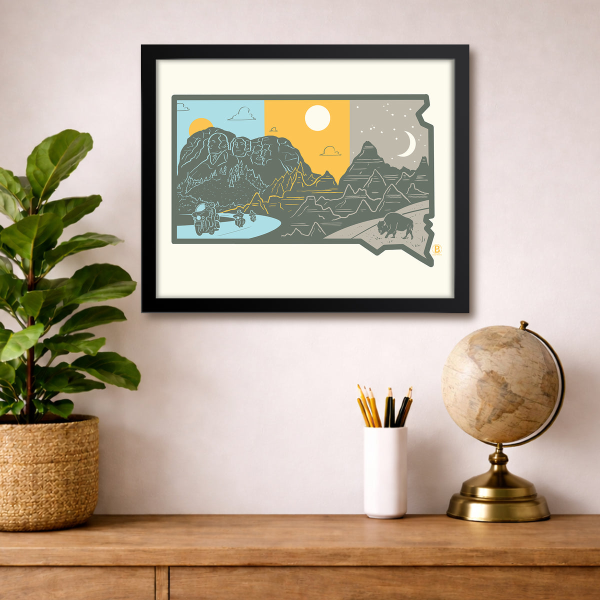 Layers of South Dakota Art Print - Bozz Prints