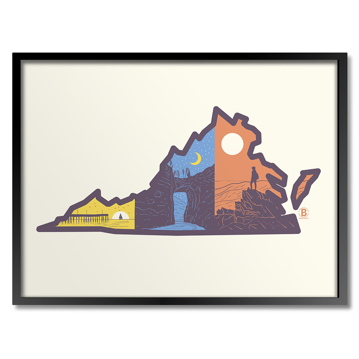 Layers of Virginia Print