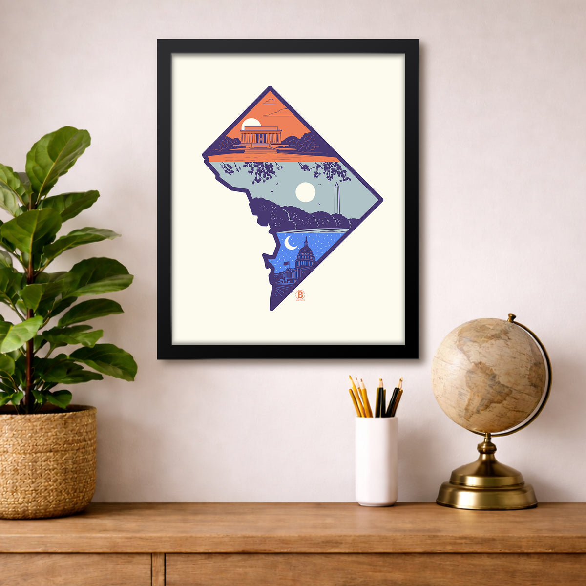 Layers of Washington D.C. Print