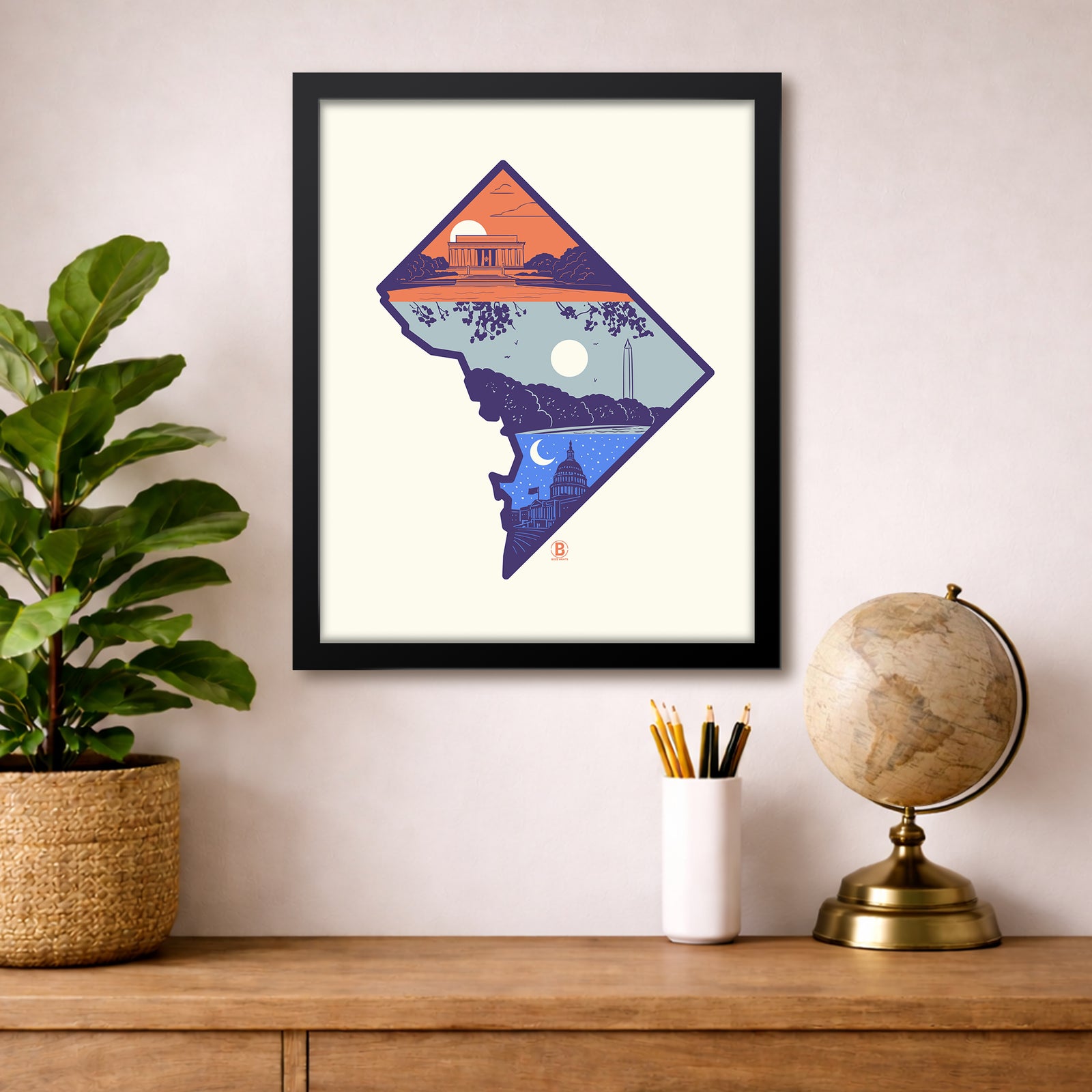Layers of Washington D.C. Print