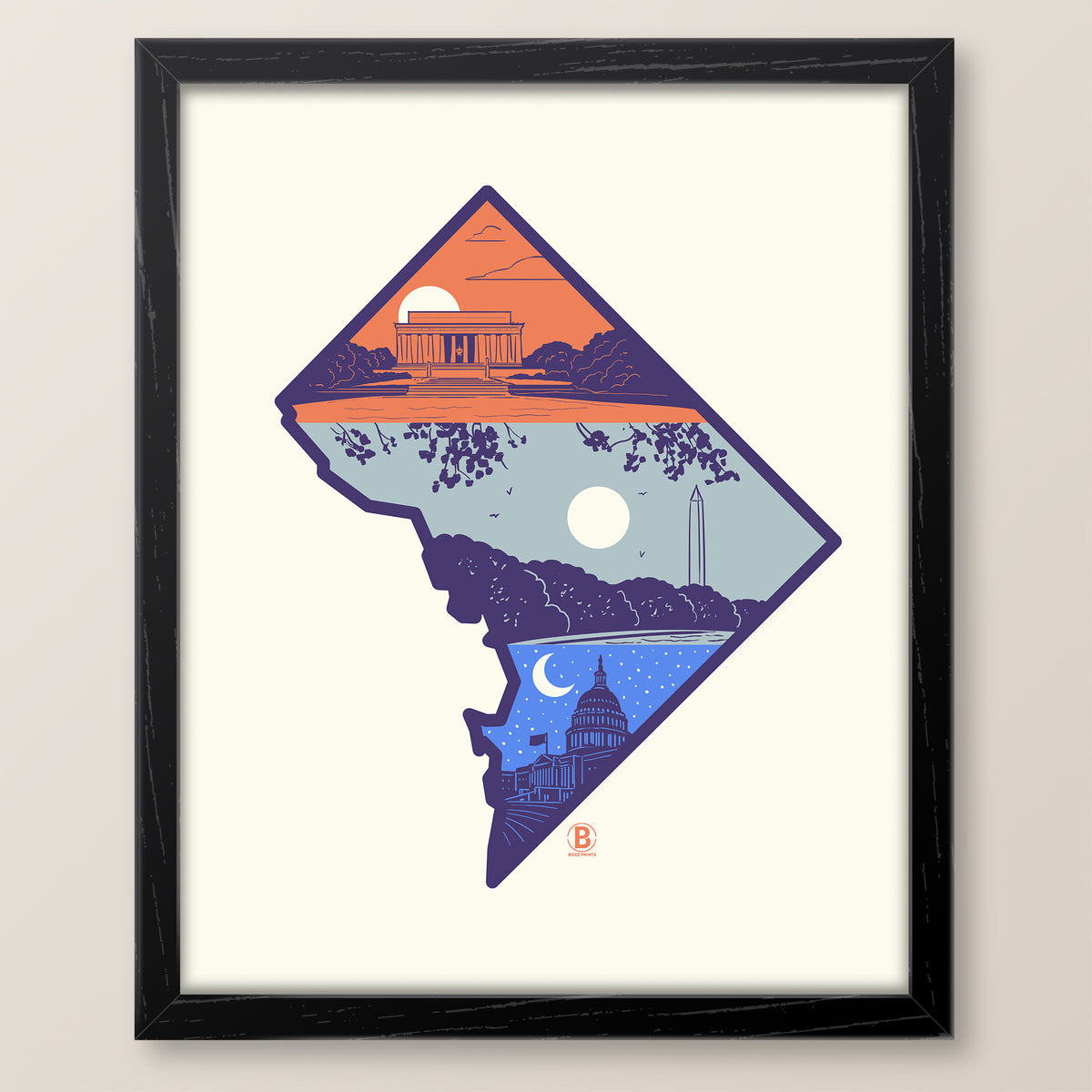 Layers of Washington D.C. Print