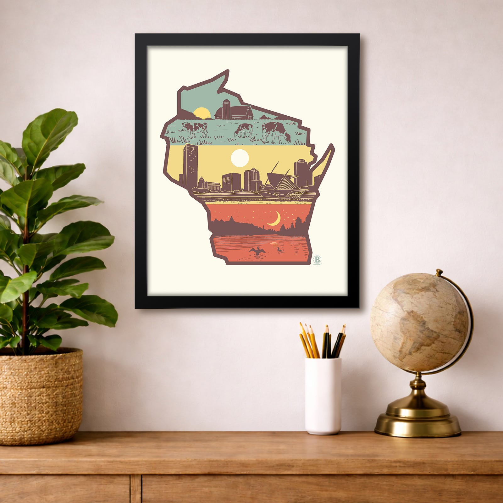 Layers of Wisconsin Print