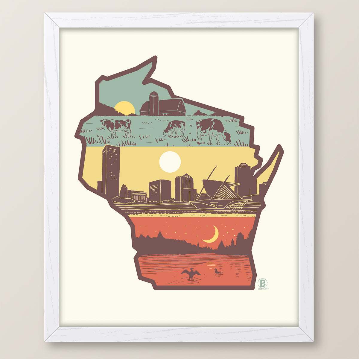Layers of Wisconsin Print