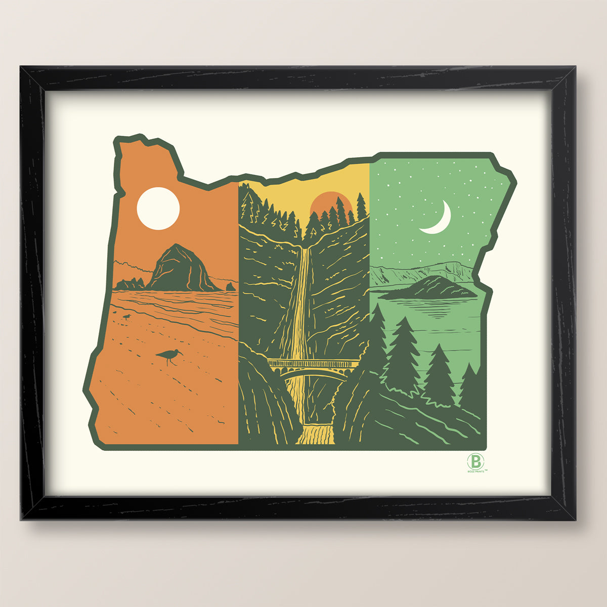 Layers of Oregon Print