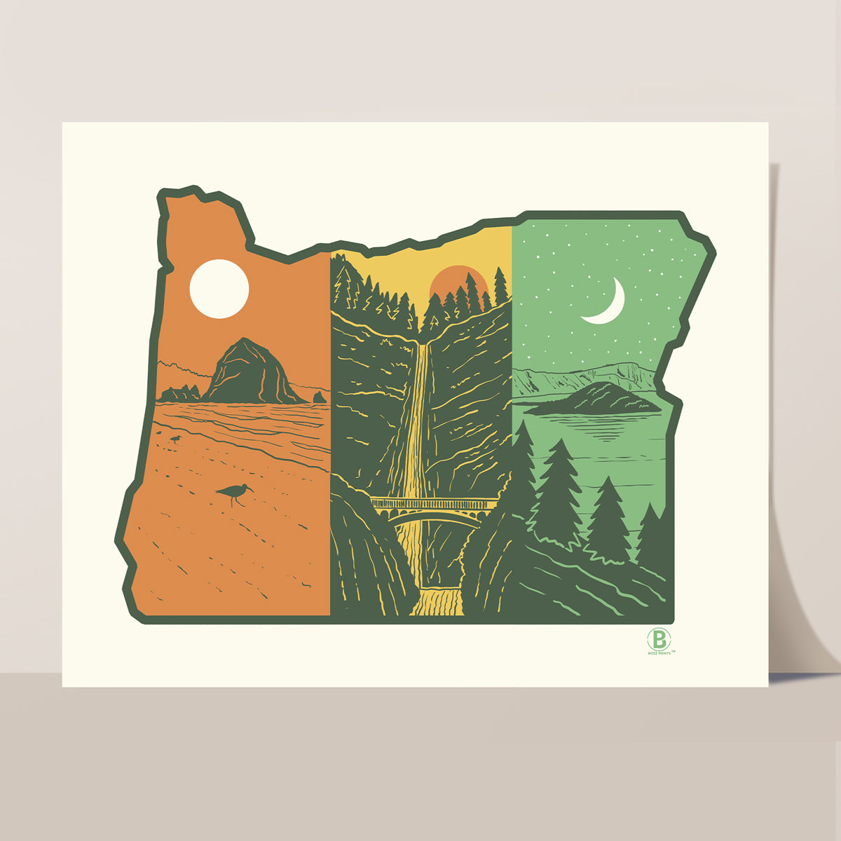 Layers of Oregon Print