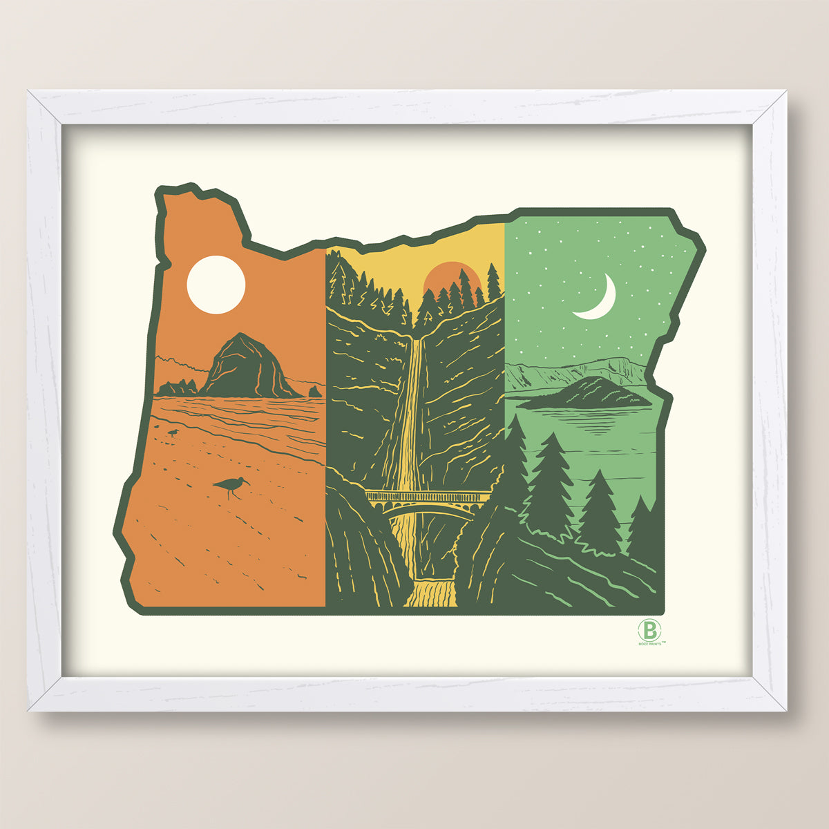 Layers of Oregon Print
