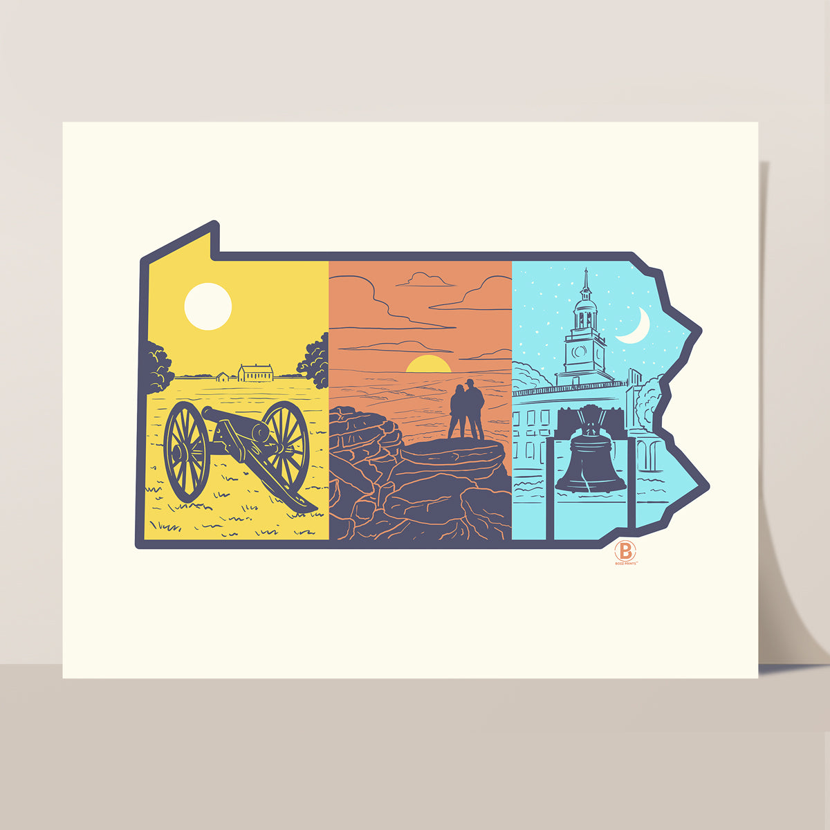 Layers of Pennsylvania Print