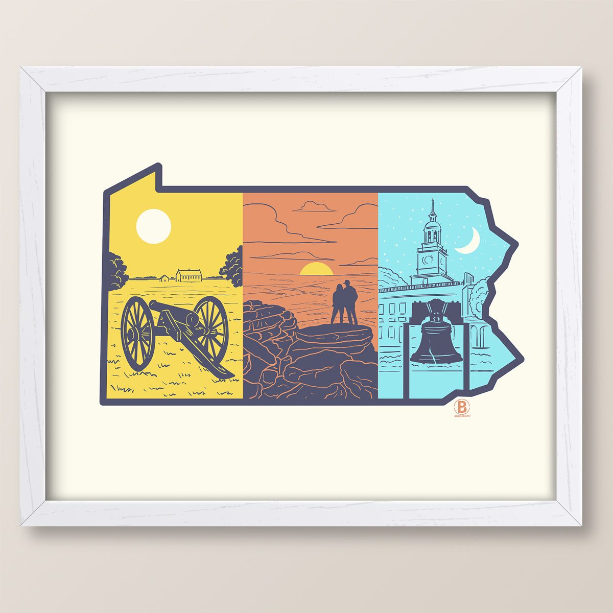 Layers of Pennsylvania Print