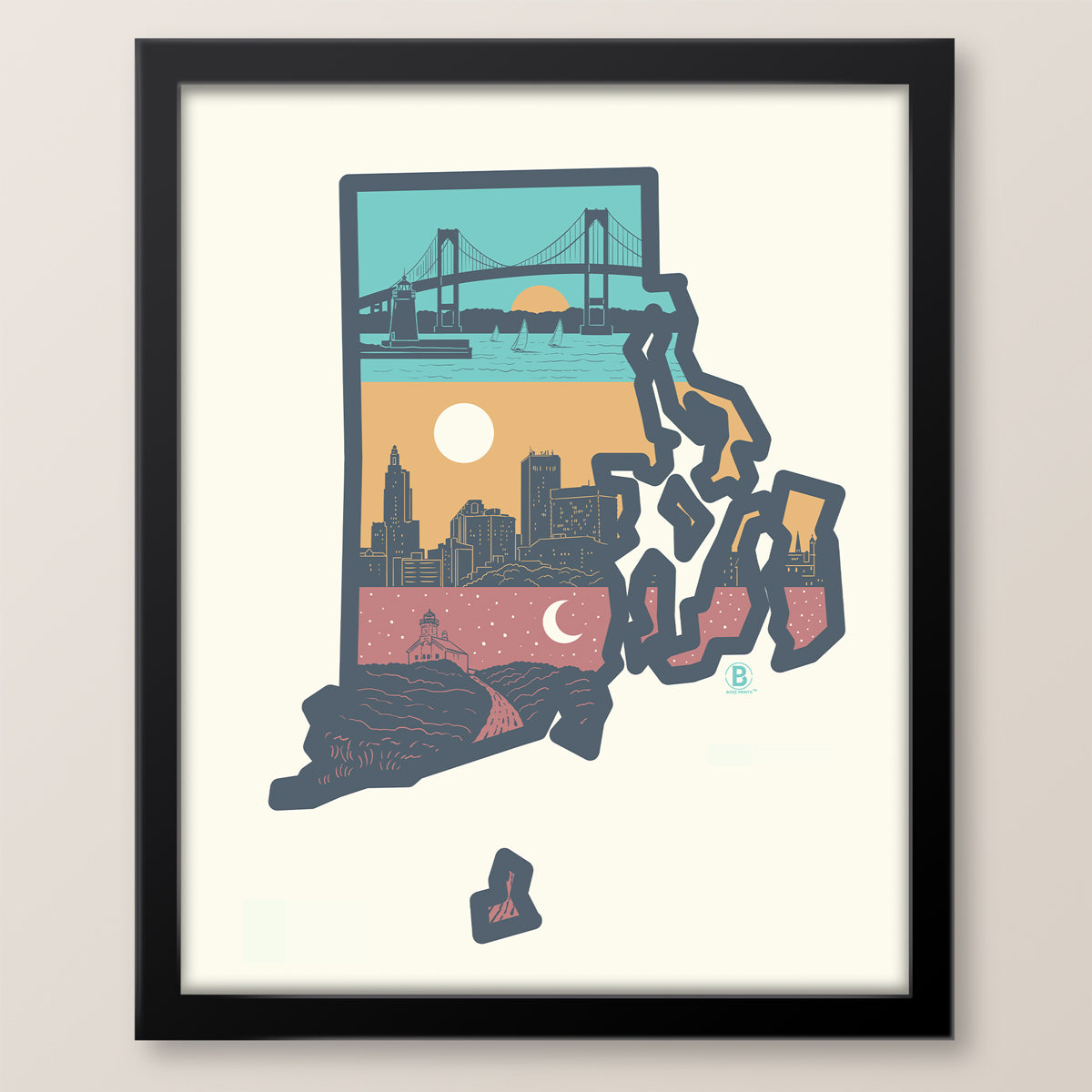 Layers of Rhode Island Print