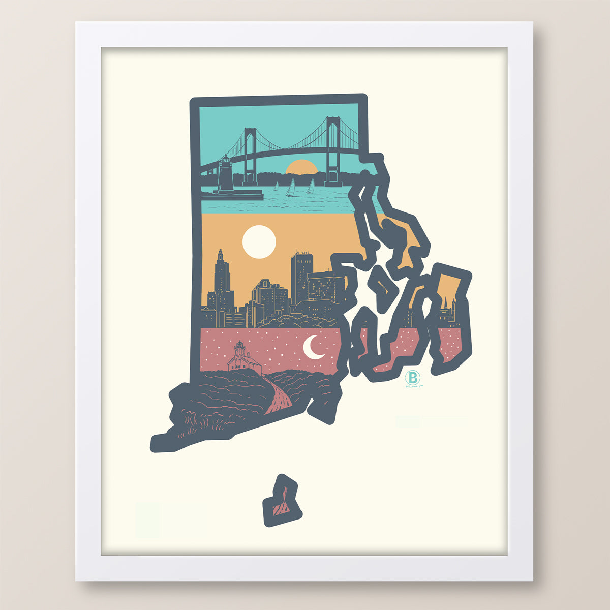 Layers of Rhode Island Print