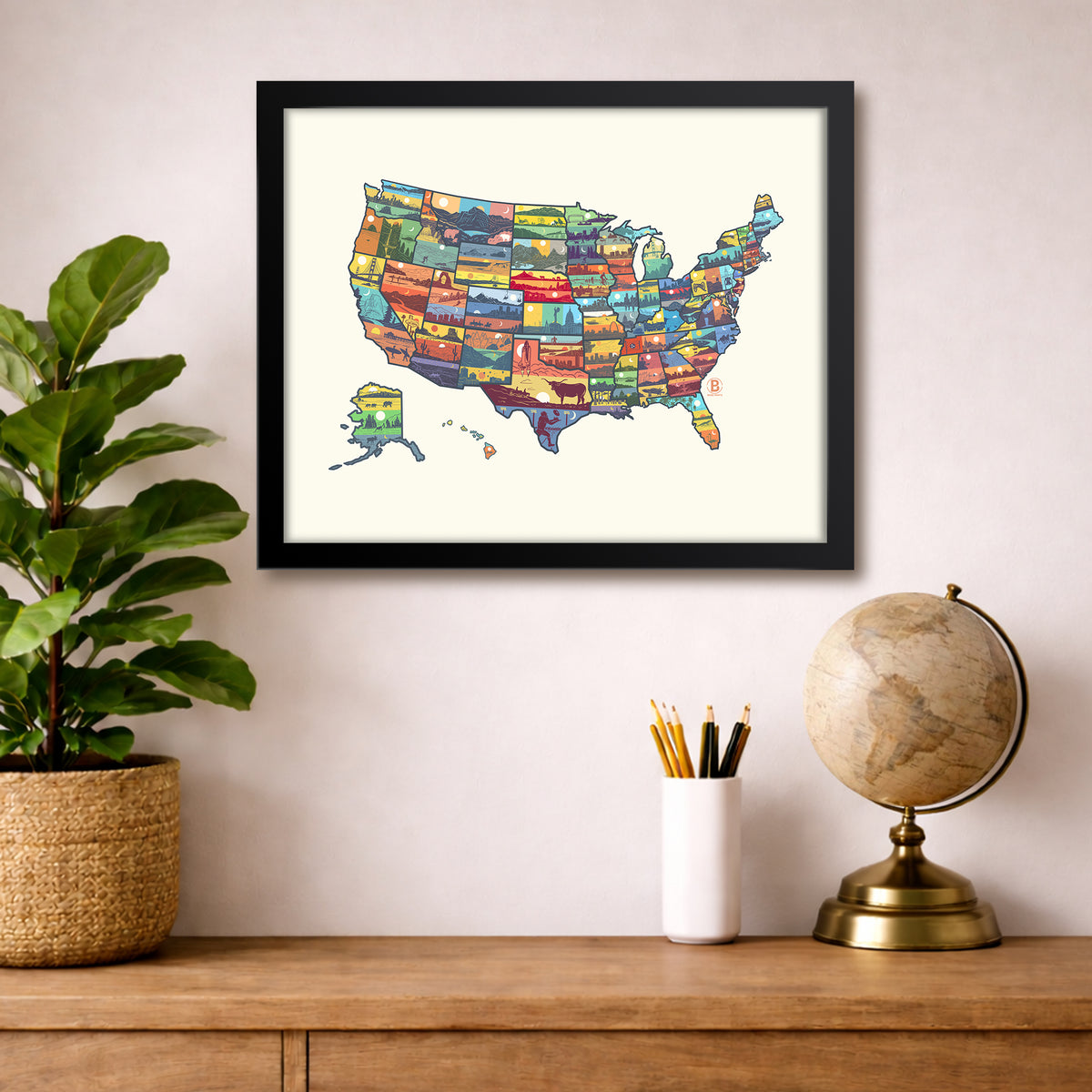 Layers of The USA Print