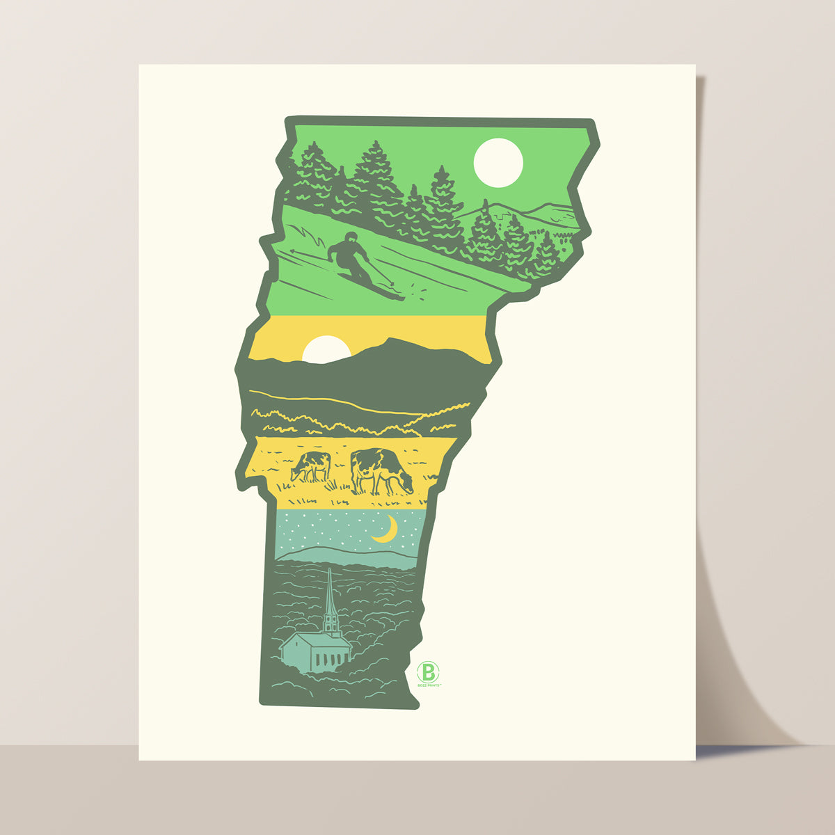 Layers of Vermont Print