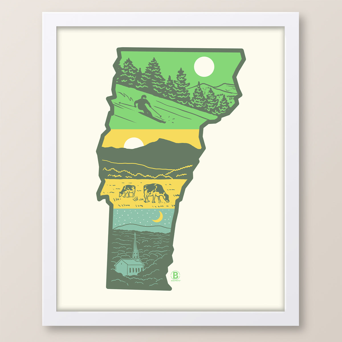Layers of Vermont Print