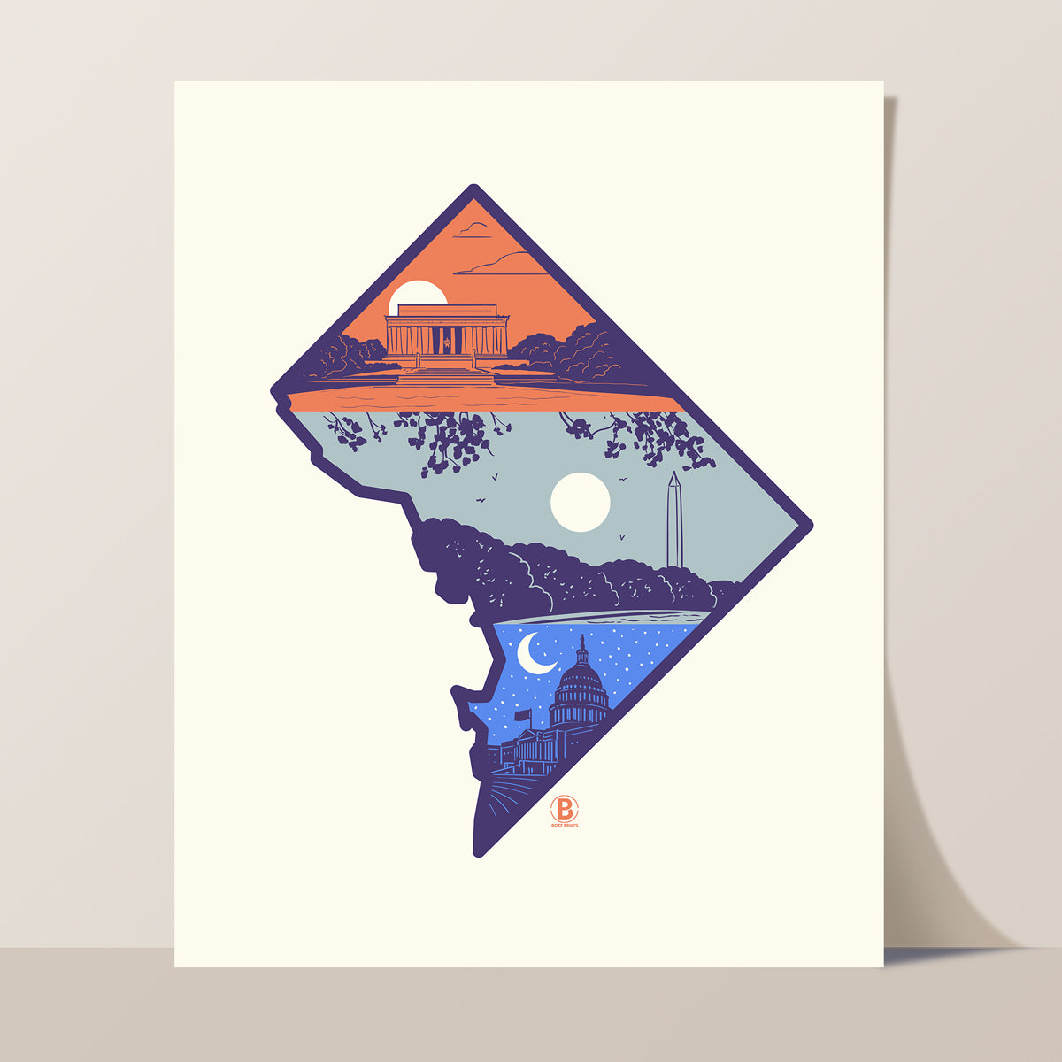 Layers of Washington D.C. Print