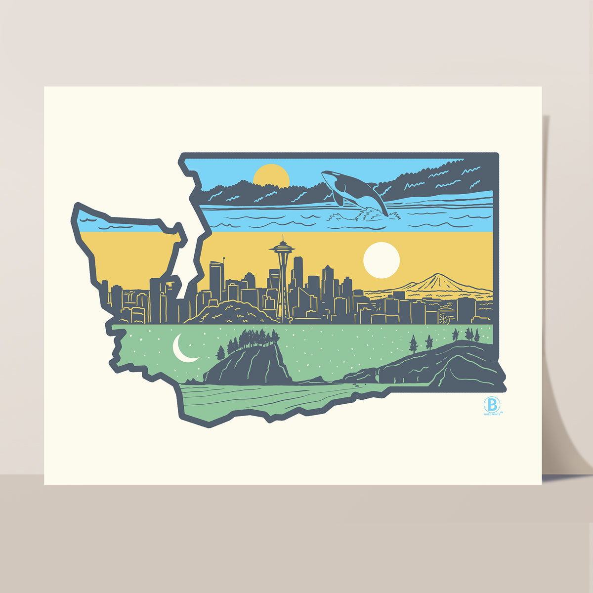 Layers of Washington Print