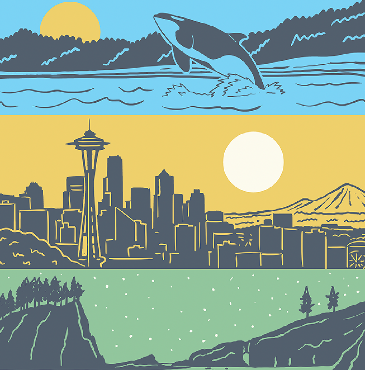 Layers of Washington Print