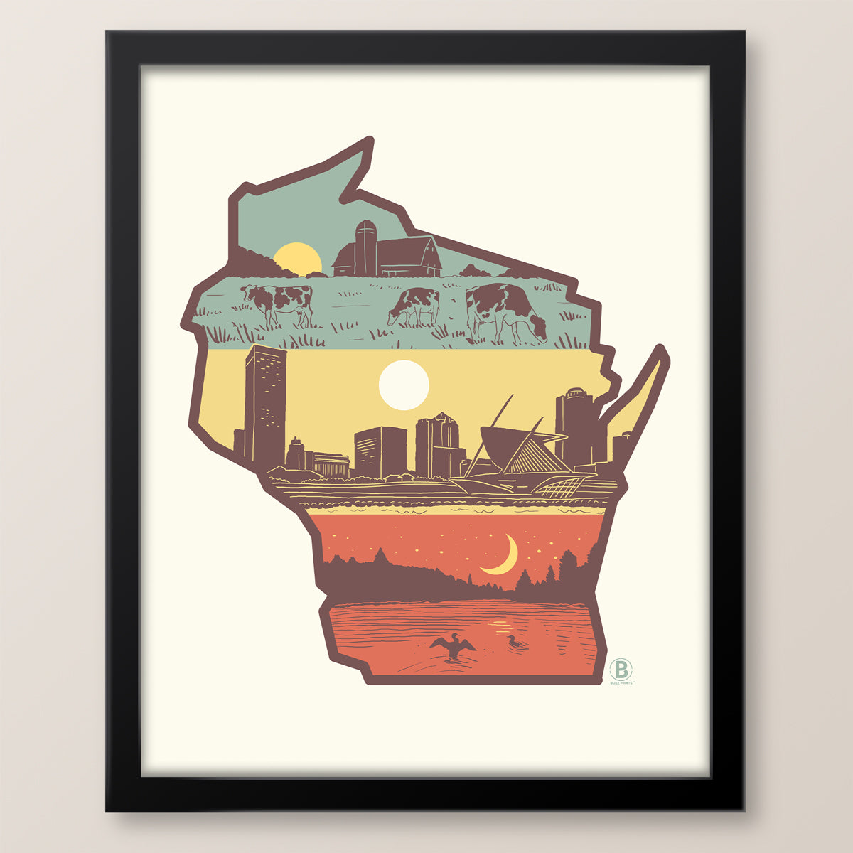 Layers of Wisconsin Print