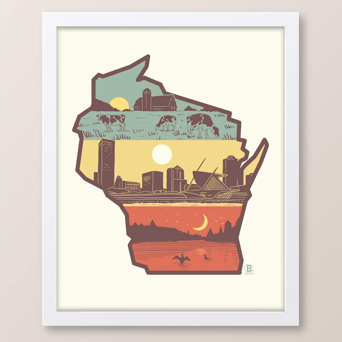 Layers of Wisconsin Print