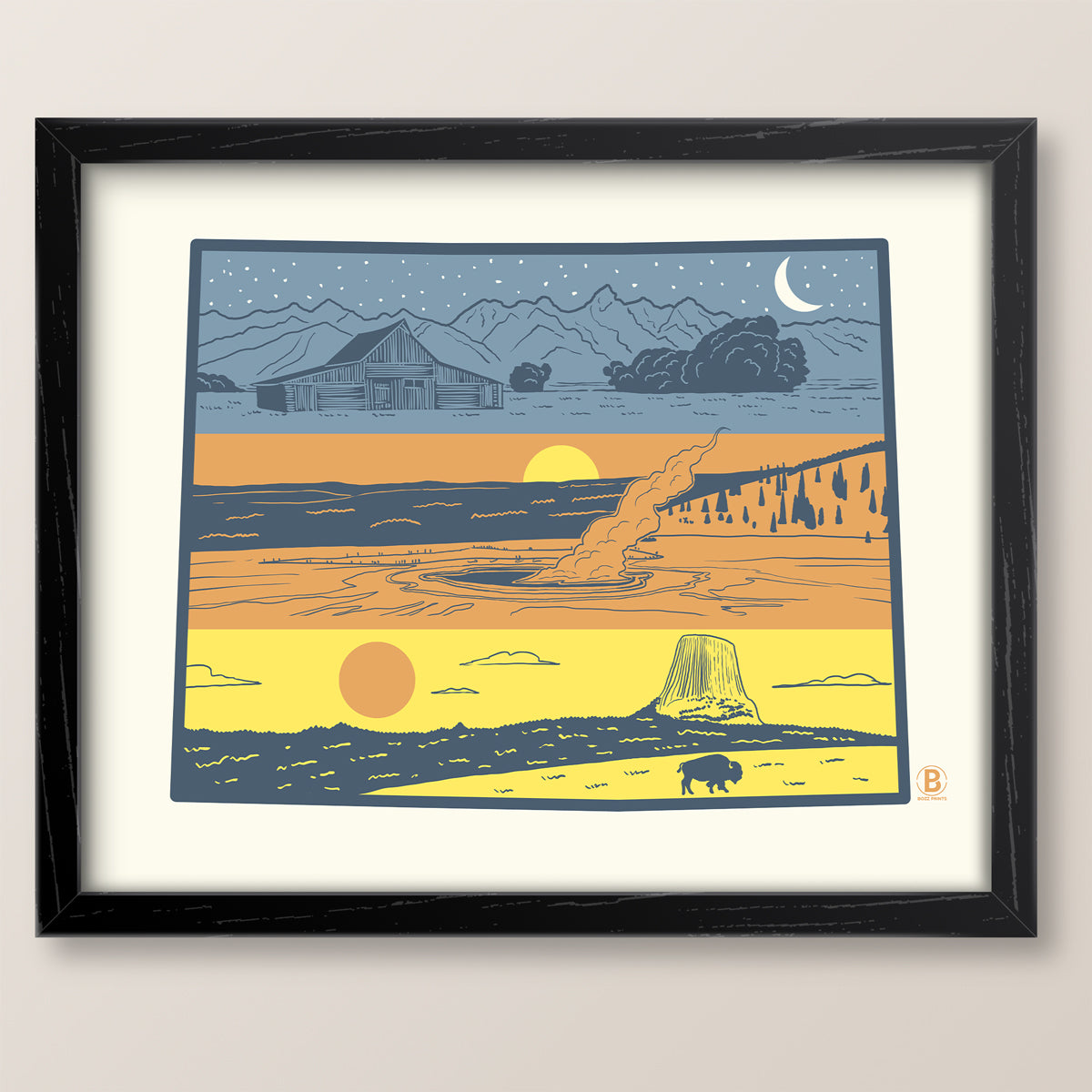 Layers of Wyoming Print