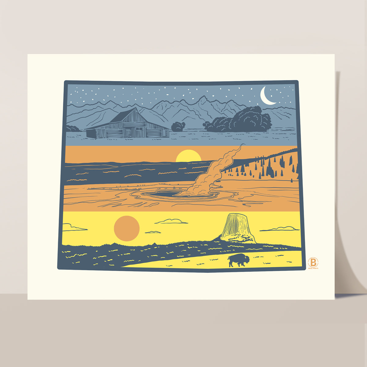 Layers of Wyoming Print