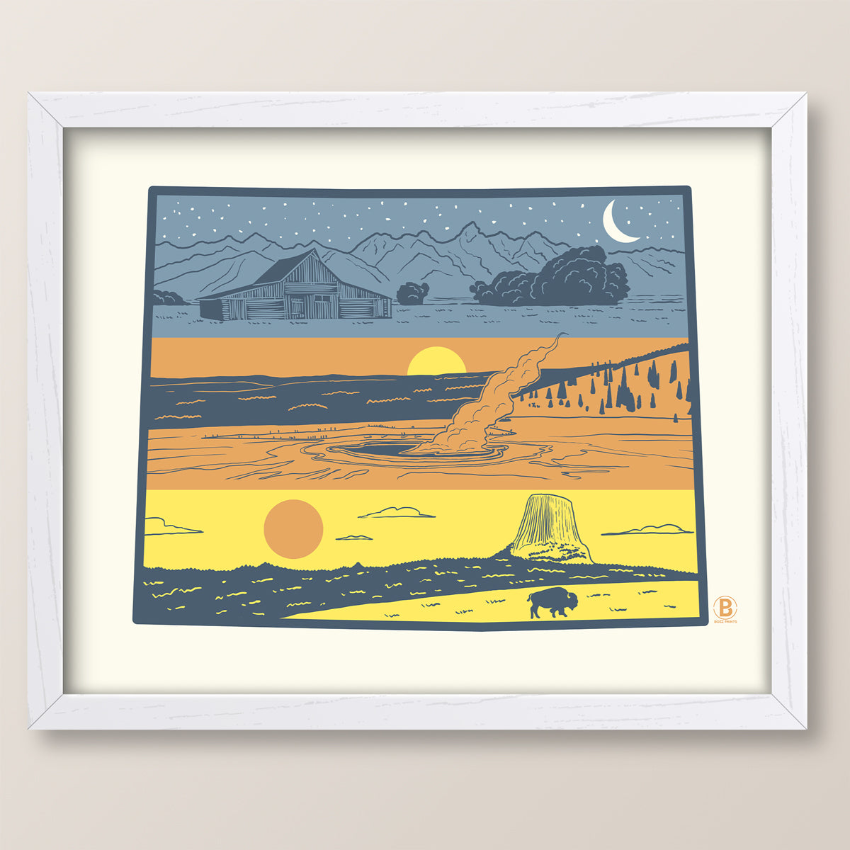Layers of Wyoming Print