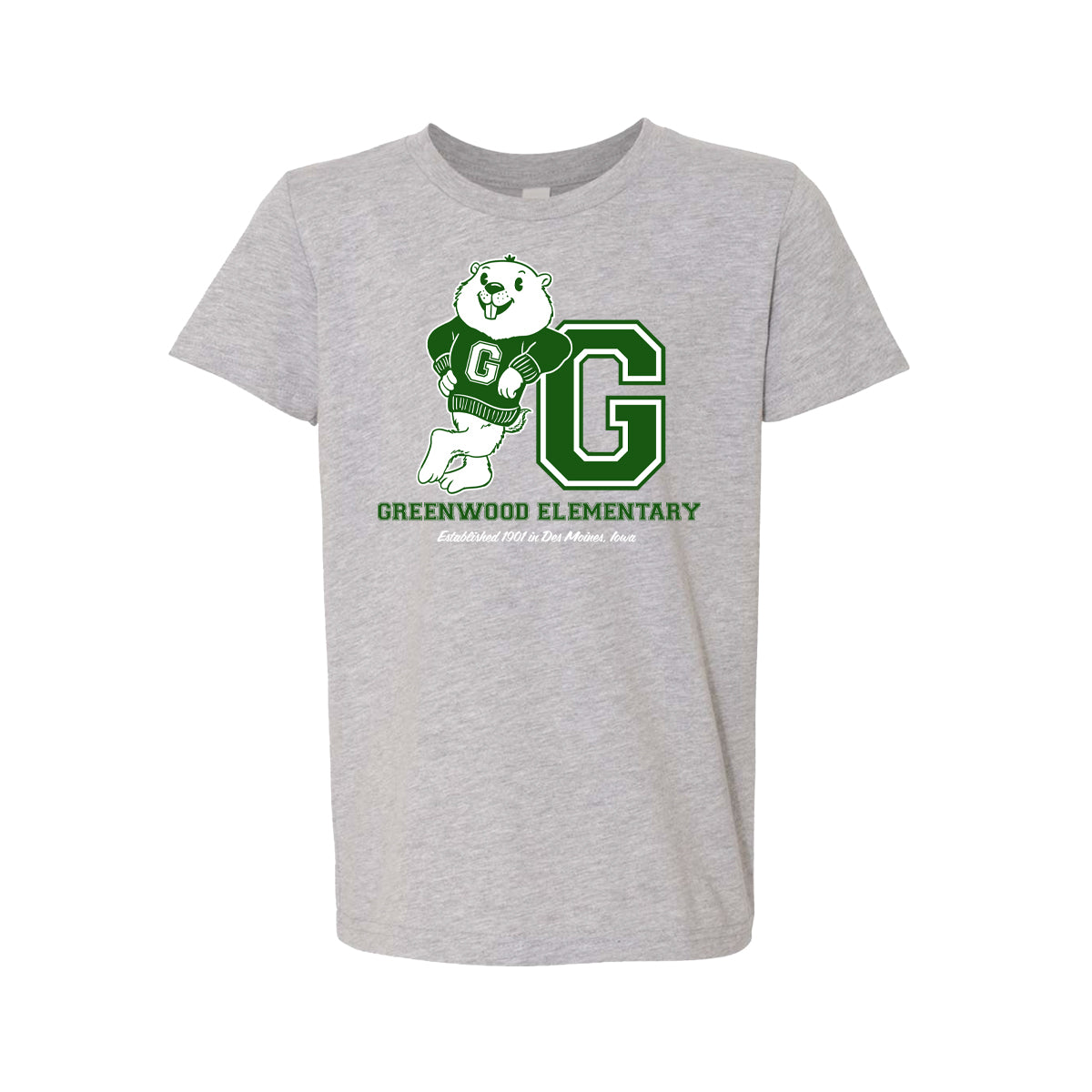Greenwood Elementary Leaning Woodchuck Youth T-Shirt