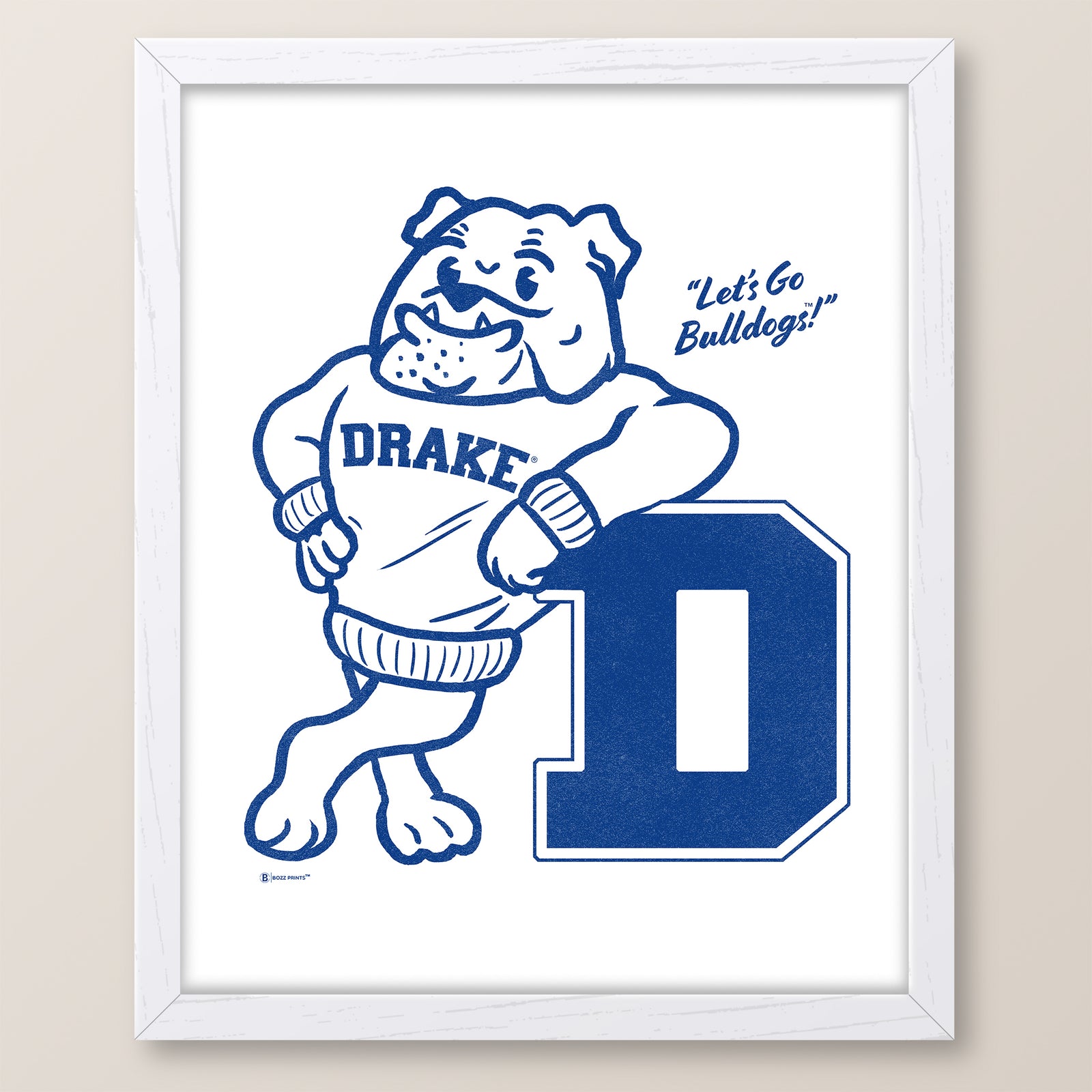Drake University Leaning Spike Print