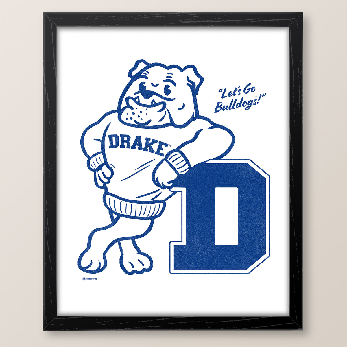 Drake University Leaning Spike Print