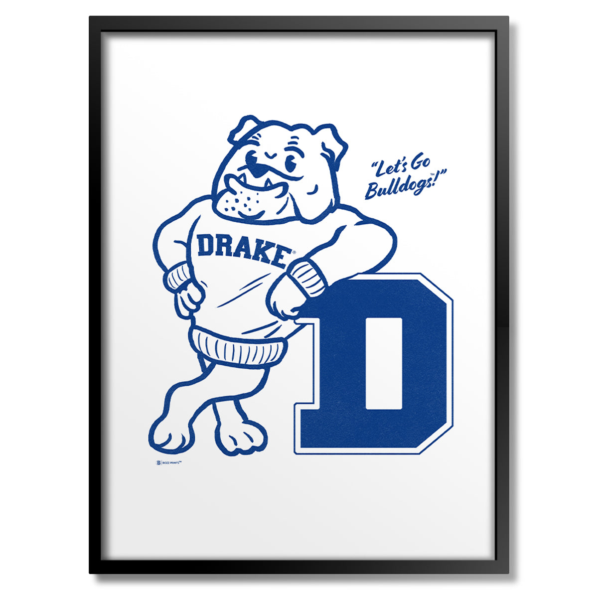Drake University Leaning Spike Print