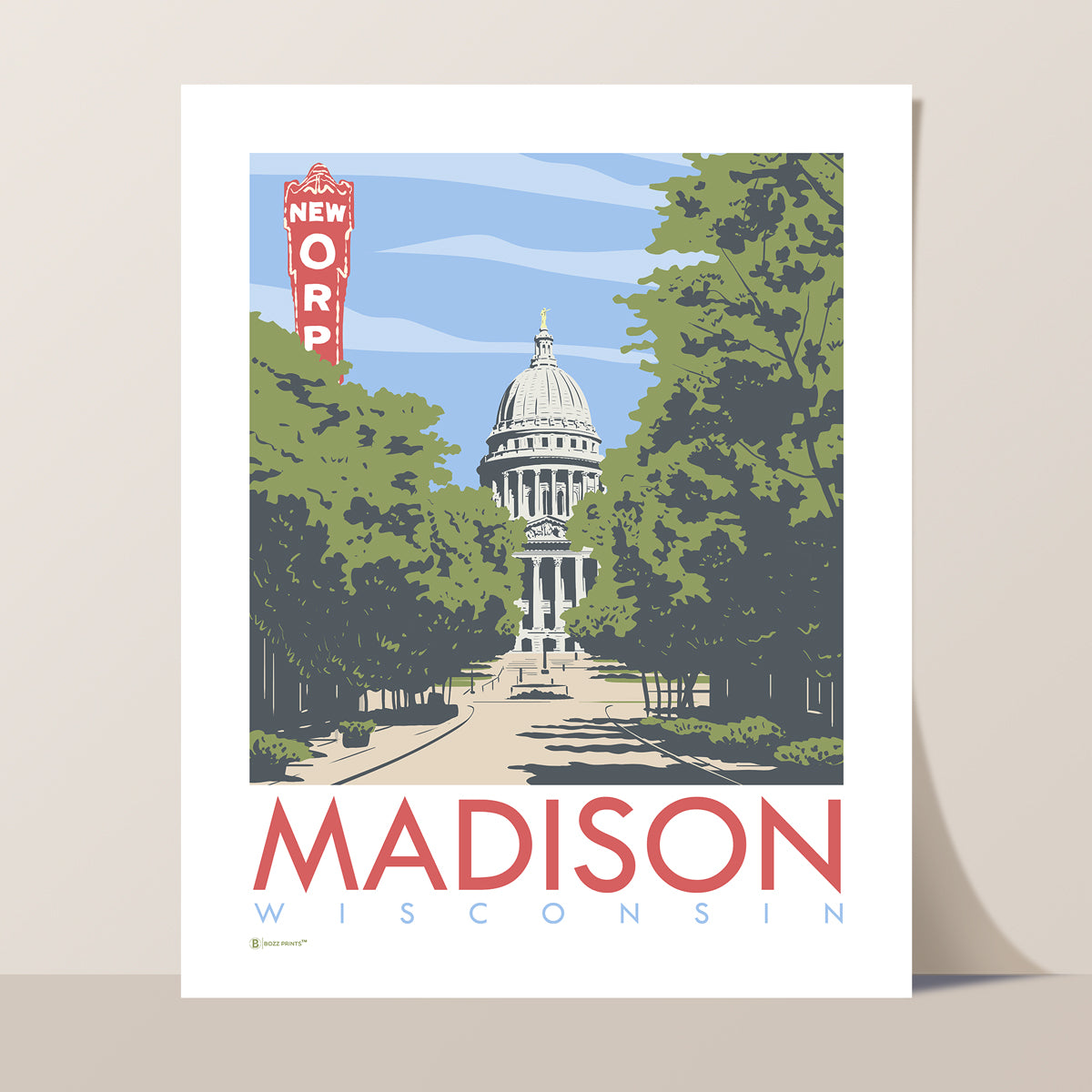 Madison Capitol State Street Print